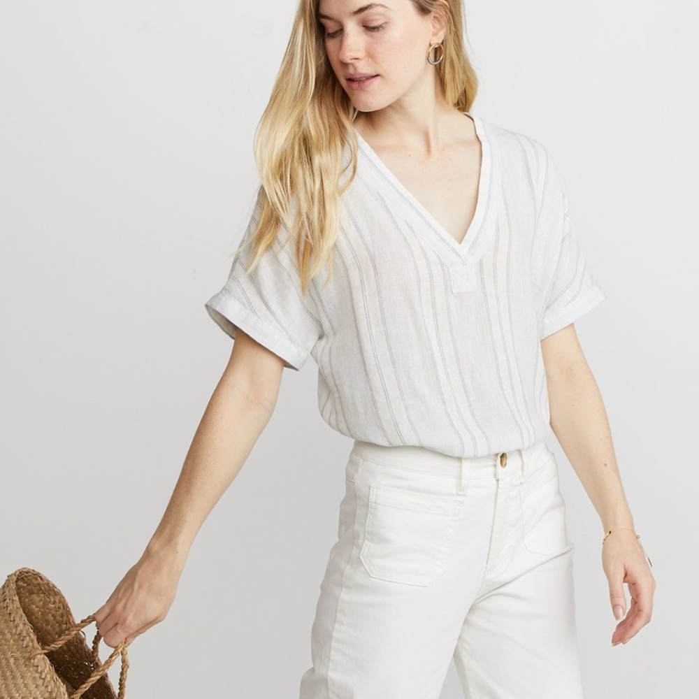Marine Layer Linen-blend Blouse